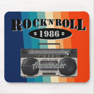 Retro-Klassiker Boombox Rock n Roll Musik vintage Mousepad