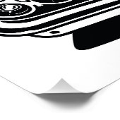 Retro Klassiker Cabrio Front Pop Art Poster (Ecke)