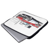 Retro Klassiker Cabrio Side Pop Art Laptopschutzhülle (Vorne Knopf)