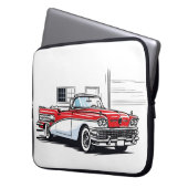 Retro Klassiker Cabrio Side Pop Art Laptopschutzhülle (Vorderseite Links)