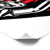 Retro Klassiker Cabrio Side Pop Art Poster (Ecke)