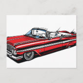 Retro Klassiker Cabrio Side Pop Art Postkarte (Vorderseite)