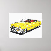Retro Klassiker Cabrio Side PopArt Leinwanddruck (Vorderseite)