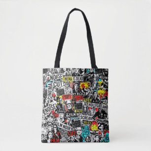 Retro-Klassiker-Kino-Aufkleber-Collage - Vintage-F Tasche