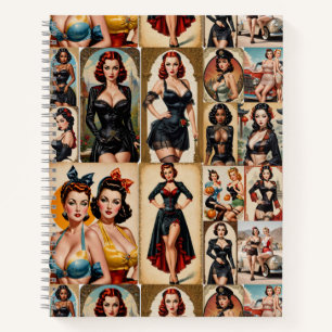 Retro-Klassiker Pin-up-Girls Kollektionsdesign Notizblock