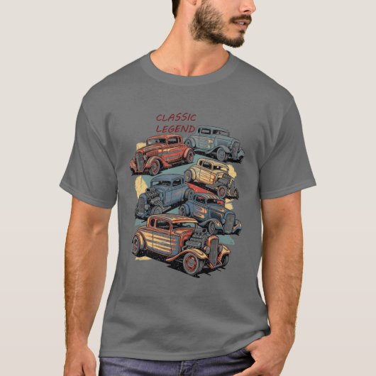 Retro-Klassiker-Rennfahrer T-Shirt (Vorderseite)