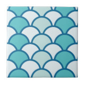 Retro, klassisch, Muster, aquamarin, Vintag Fliese (Vorderseite)