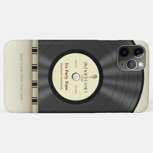 Retro klassische Vinyl-LP-Aufzeichnung Case-Mate iPhone Hülle (Rückseite (Horizontal))