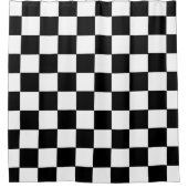 Retro Klassischer Schwarz-weißer Duschvorhang (Vorderseite)