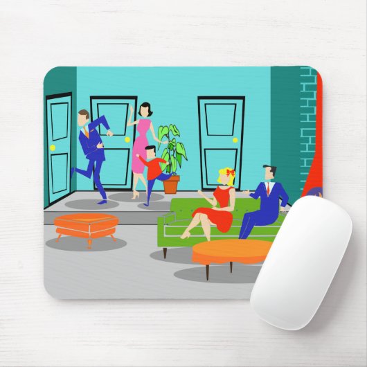 Retro klassisches Fernsehen Mousepad (Mit Mouse)