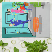 Retro klassisches FernsehGeschirrtuch Handtuch (Gefaltet)