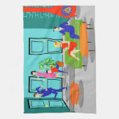 Retro klassisches FernsehGeschirrtuch Handtuch (Vertikal)