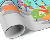 Retro klassisches FernsehPackpapier Geschenkpapier (Rolleneckpunkt)