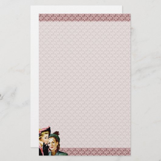 Retro Klatsch Briefpapier (Vorne/Hinten)