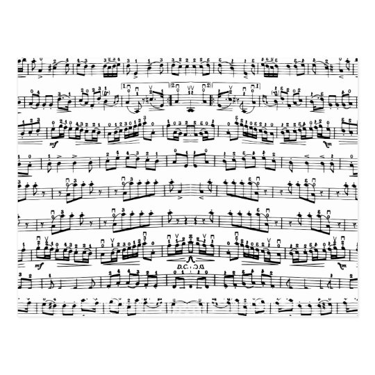 Retro Klavier Blatt Musiknoten Muster Postkarte Zazzle De