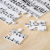 Retro Klavier-Blatt-Musiknoten-Muster Puzzle (Seite)