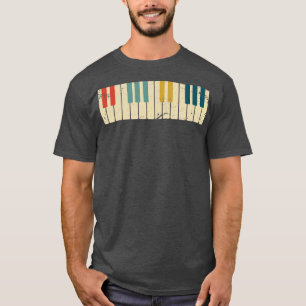 Retro Klaviertasten Klavier T-Shirt