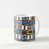 Retro Klecks-Muster Kaffeetasse (VorderseiteRechts)