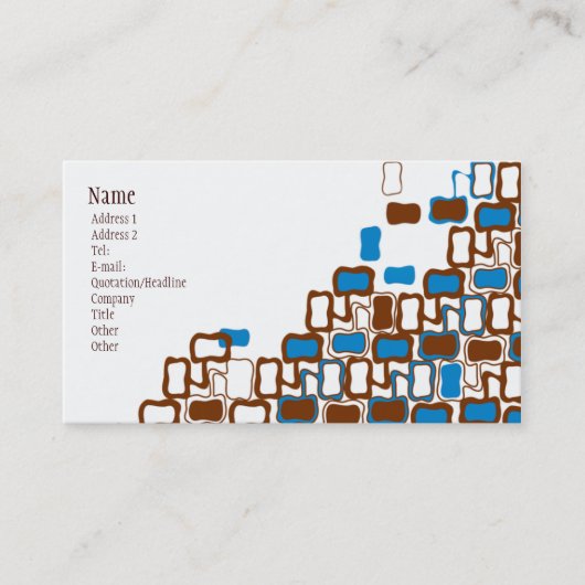 Retro Klecks Visitenkarte (Vorderseite)