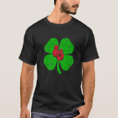 Retro Kleeblatt Boxing St.Patrick Day Player Irish T-Shirt (Vorderseite)