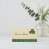 Retro-Kleeblatt-Visitenkarte Visitenkarte (Stehend Vorderseite)