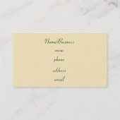 Retro-Kleeblatt-Visitenkarte Visitenkarte (Rückseite)