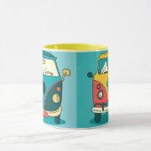 Retro-Kleinbusse Tasse (Zentrum)