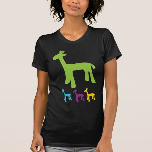 Retro kleine Giraffen T-Shirt (Vorderseite)