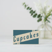 Retro kleine Kuchen erhalten einem freie Karten (Stehend Vorderseite)