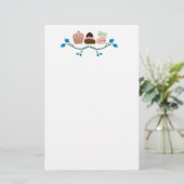 Retro kleine Kuchen und macarons Briefpapier (Stehend Vorderseite)