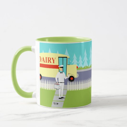 Retro kleine Stadtmilchmann-Tasse Tasse (Links)