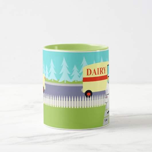 Retro kleine Stadtmilchmann-Tasse Tasse (Zentrum)