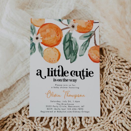 Retro Kleine Süsse Foto Kinderdusche Einladung