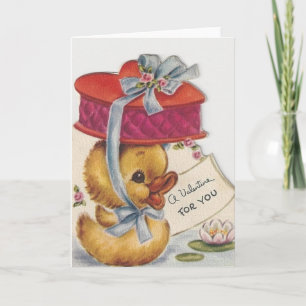 Retro kleiner Blick mit Schokoladen-Valentinsgruß Feiertagskarte