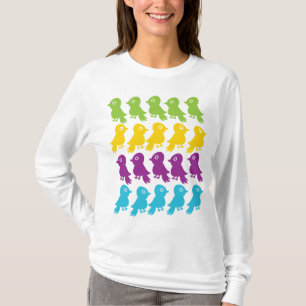 Retro kleiner Vogel-Vintages T-Shirt