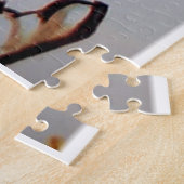 "Retro-Kleinkind beim Angeln" Puzzle (Seite)