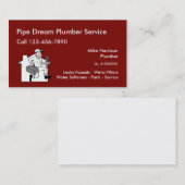 Retro Klempner-Service-Entwurf Visitenkarte (Vorne/Hinten)