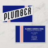 Retro Klempner Visitenkarte (Vorne/Hinten)