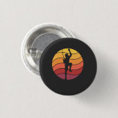 Retro Kletterer beim Rock Climbing Button (Vorne & Hinten)