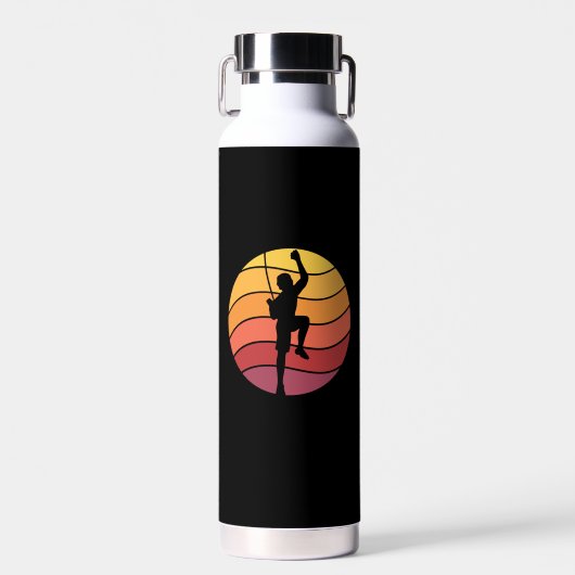 Retro Kletterer Trinkflasche (Vorne)