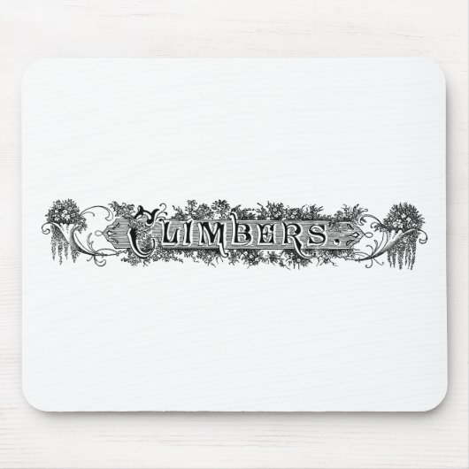 Retro-Kletterer-Typografie Mousepad (Vorne)