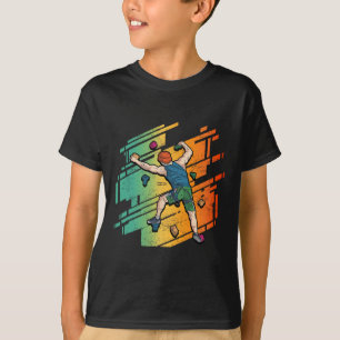 Retro Kletterfelsen Bouldering Bergsteigen T-Shirt