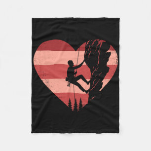 Retro-Kletterherz-Valentinstag-Kletterin Damen Her Fleecedecke