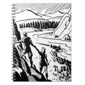 Retro Klettern Notizblock (Vorderseite)