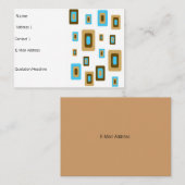 Retro klumpige Visitenkarte der verrückten (Vorne/Hinten)