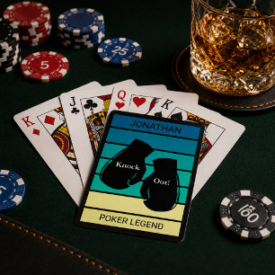 Retro Knock Out Poker Legende Benutzerdefiniert Spielkarten
