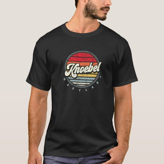 Retro Knoebel Zuhause Staat Cool 70er Style Sunset T-Shirt (Vorderseite)