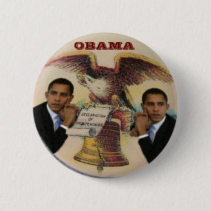 Retro Knopf Obama Liberty Bell Button