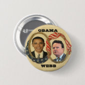 Retro Knopf Obama/Webb Button (Vorne & Hinten)