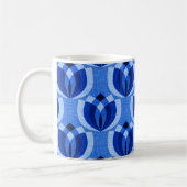 Retro kobaltblaue Blumen Kaffeetasse (Links)